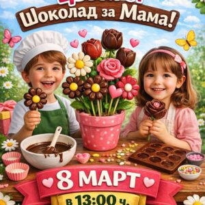 Детска работилница Цветя от шоколад за мама